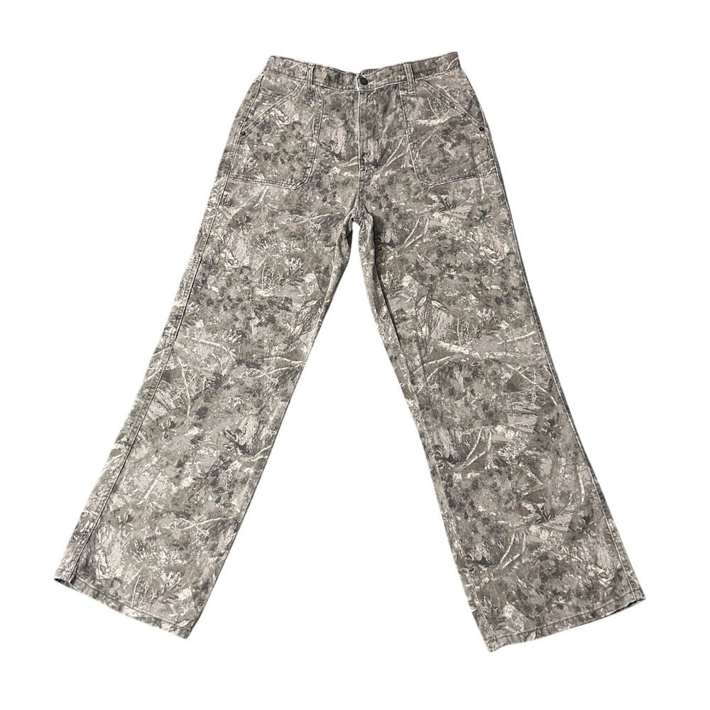 Arizona Jean Co Baggy Camo Pants Womens 8 Loose Straight Utility Trousers 30x30